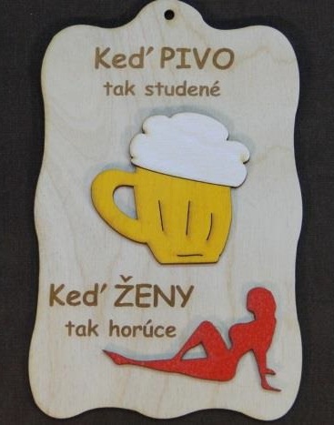 Vtipná drevená tabuľka - Pivo